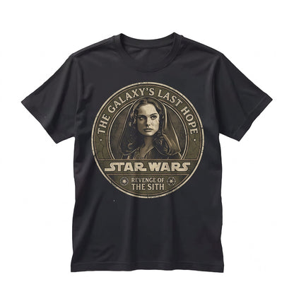 Retro Anakin Skywalker Padme Amidala Couple Graphic Galactic Romance Matching Vintage Apparel Unisex TShirt