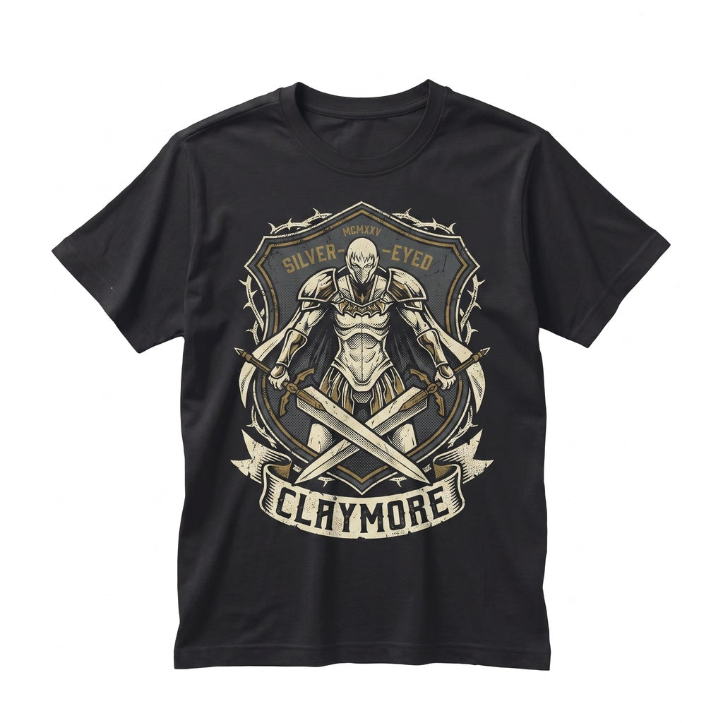 Claymore Clare Miria Anime Manga Waifu Dark Fantasy Graphic Cotton Unisex TShirt