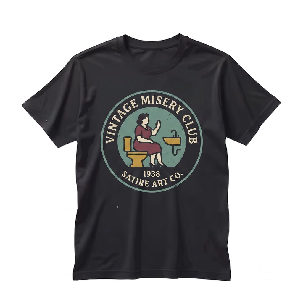Funny Overlook Hotel Room 237 Bathroom Horror Movie Parody Graphic Vintage Apparel Unisex TShirt