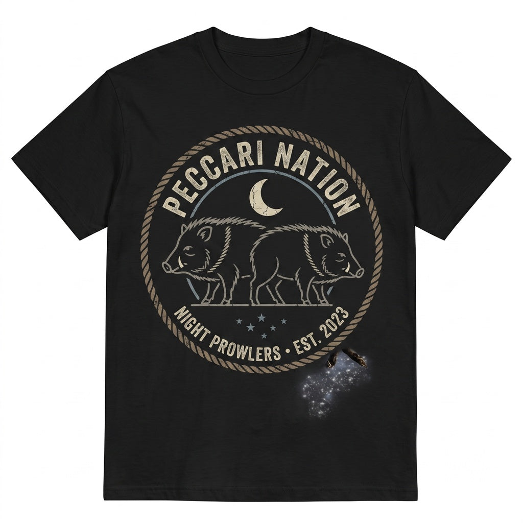 Three Javelina Moon Vintage Collared Peccary Galaxy Retro Cosmic Desert Animal Nature Lover Gift Space Streetwear Unisex TShirt