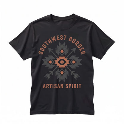 Retro Western Cowboy Aztec Pattern Desert Country Graphic Crewneck Sweater Unisex TShirt