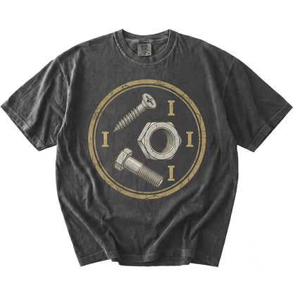 Funny Handyman Mechanic Workshop Hardware Pun Gift I Screw Nut Bolt Graphic Unisex TShirt