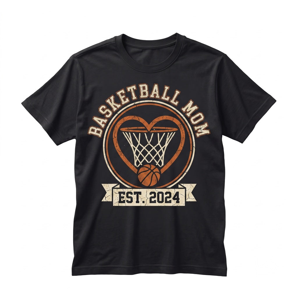 Basketball Mom Game Lover Girls Player Coach Daughter Birthday Present Fans Support Parent Practice Unisex TShirt