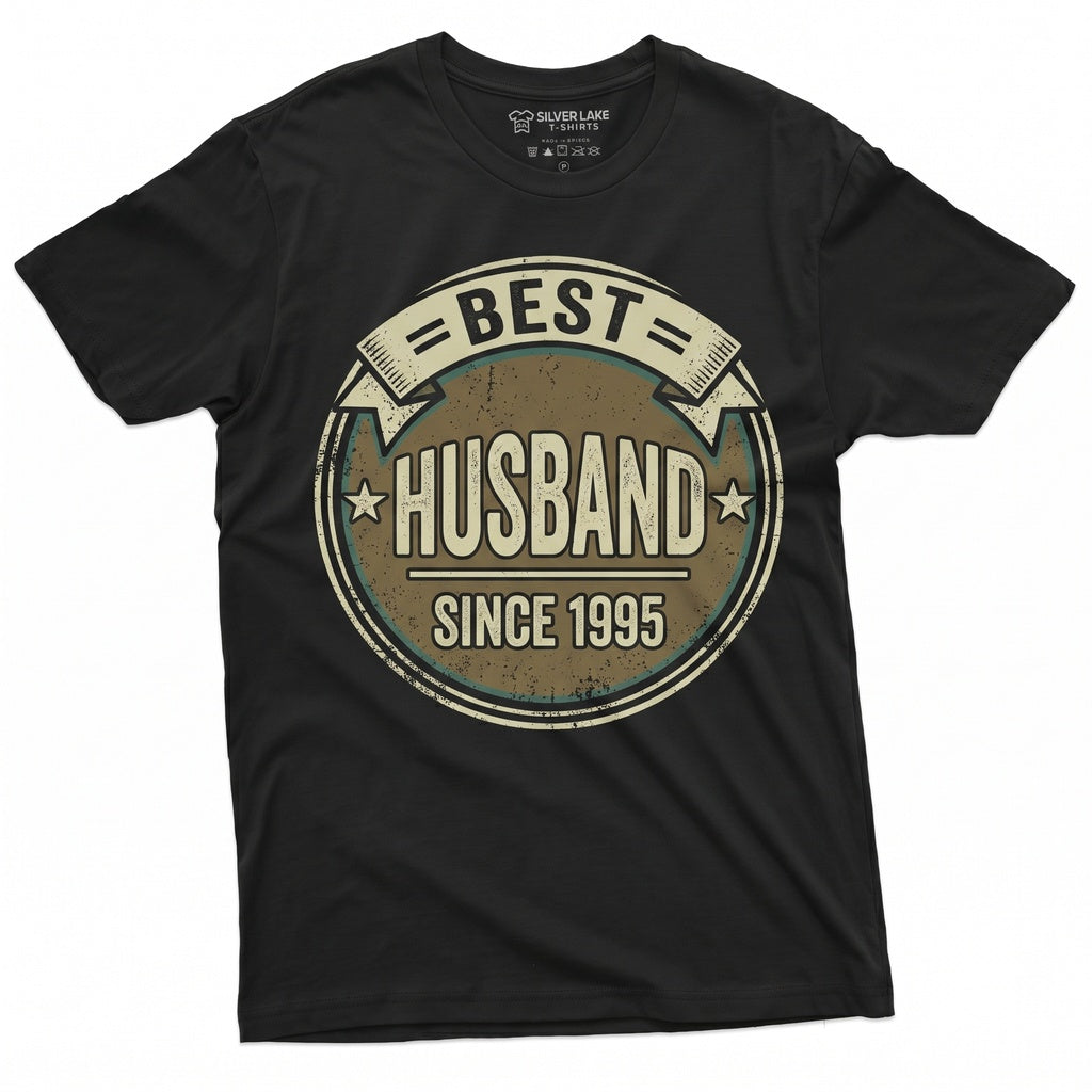 Personalized Best Husband Since 1995 Wedding Anniversary Gift Unisex TShirt