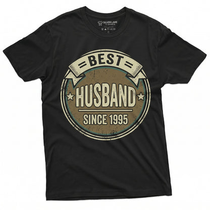 Personalized Best Husband Since 1995 Wedding Anniversary Gift Unisex TShirt