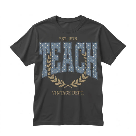 Blue Polka Dot Cottagecore Aesthetic Teacher Kindergarten 1st 2nd Grade Gift Unisex TShirt