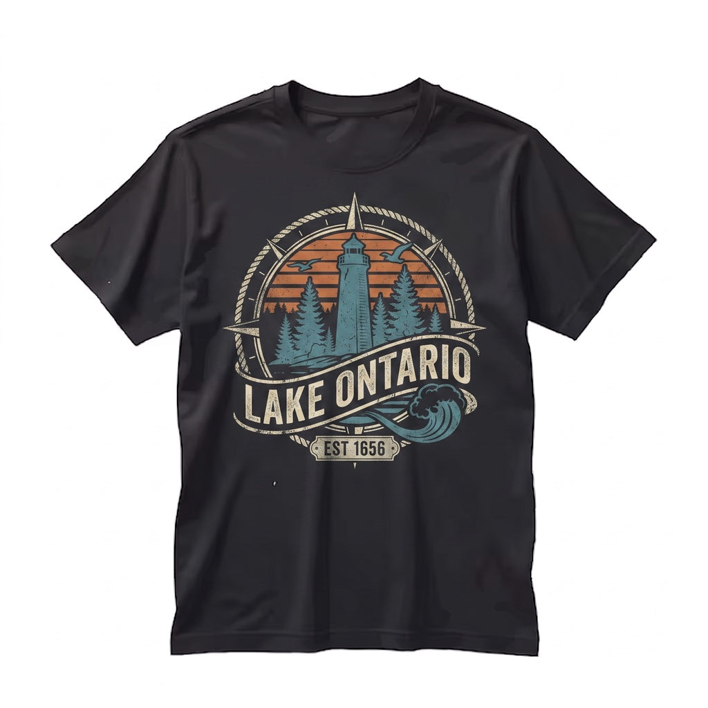 Vintage Great Lakes Ontario Canada Travel Subtle Quiet Political Activism Unisex TShirt