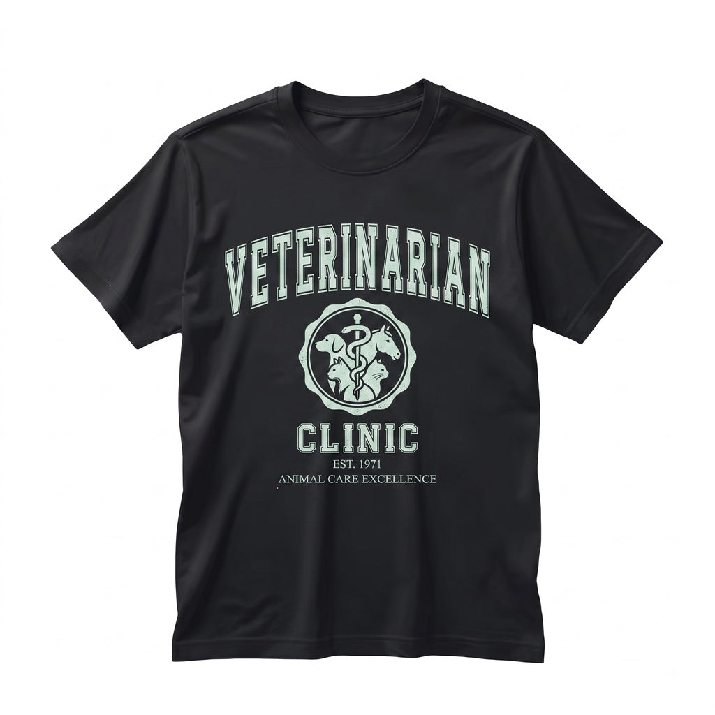 Garment-Dyed Veterinary Crewneck Animal Lover Pet Doctor Gift Pullover Unisex TShirt
