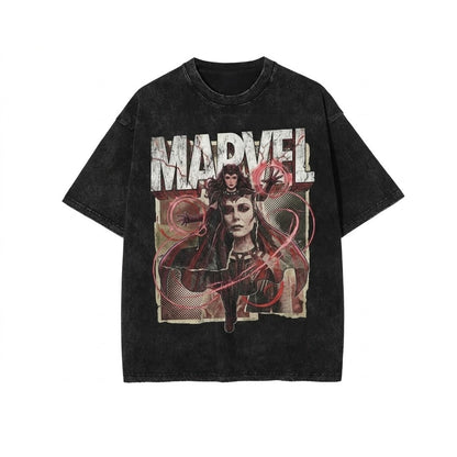 Oversized Scarlet Witch Chaos Magic Wanda Maximoff Vintage Graphic Fan Gift Unisex TShirt
