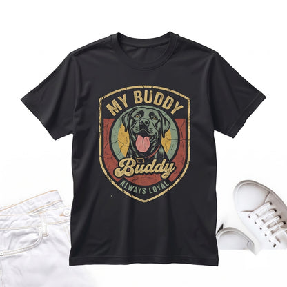 Retro Personalized Pet Portrait Dog Cat Name Gift Unisex TShirt