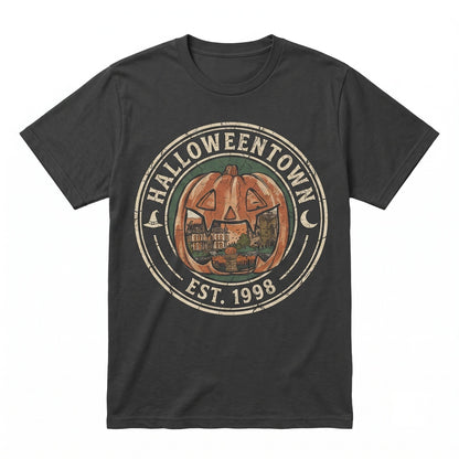 Vintage Halloween Est 1998 Spooky Pumpkin Graphic Horror Fall Womens Apparel Unisex TShirt