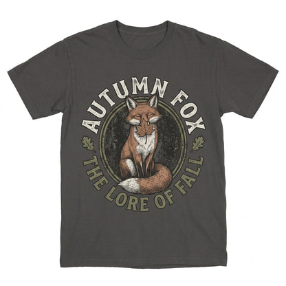 Autumn Fox Maple Leaf Graphic Woodland Animal Minimal Fall Nature Apparel Gift Unisex TShirt