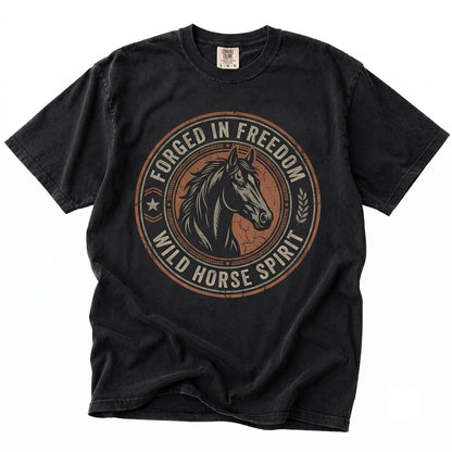 Black Horse Graphic Western Country Equestrian Apparel Gift Unisex TShirt