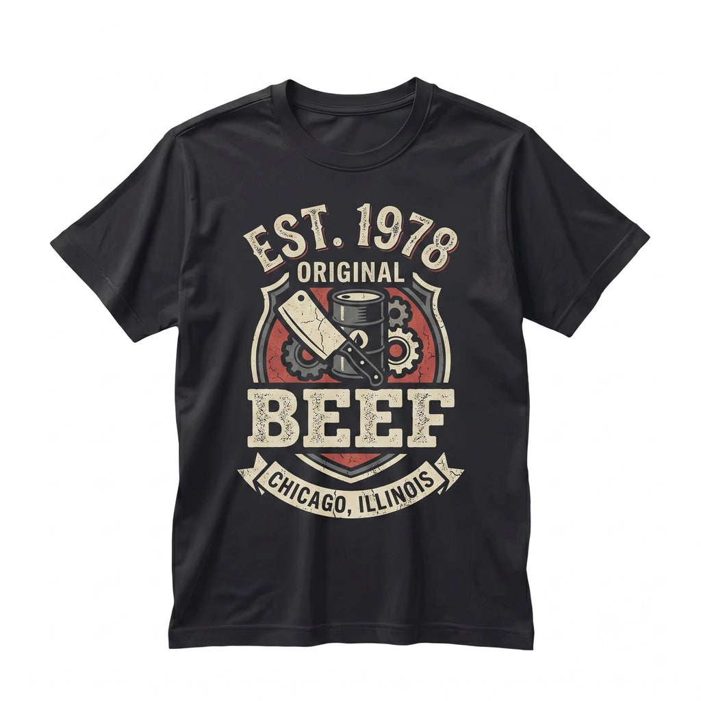 Original Chicago Italian Beef Diner Culinary Fan Merchandise Graphic Top Unisex TShirt