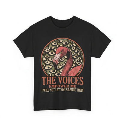 The Voices Empower Me Flamingo Vintage Japanese Graphic Retro Cotton Top Unisex TShirt