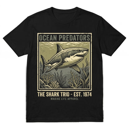 Great White Shark Graphic Ocean Wildlife Marine Life Sea Creature Scuba Diving Lover Beach Vacation Nautical Apparel Unisex TShirt