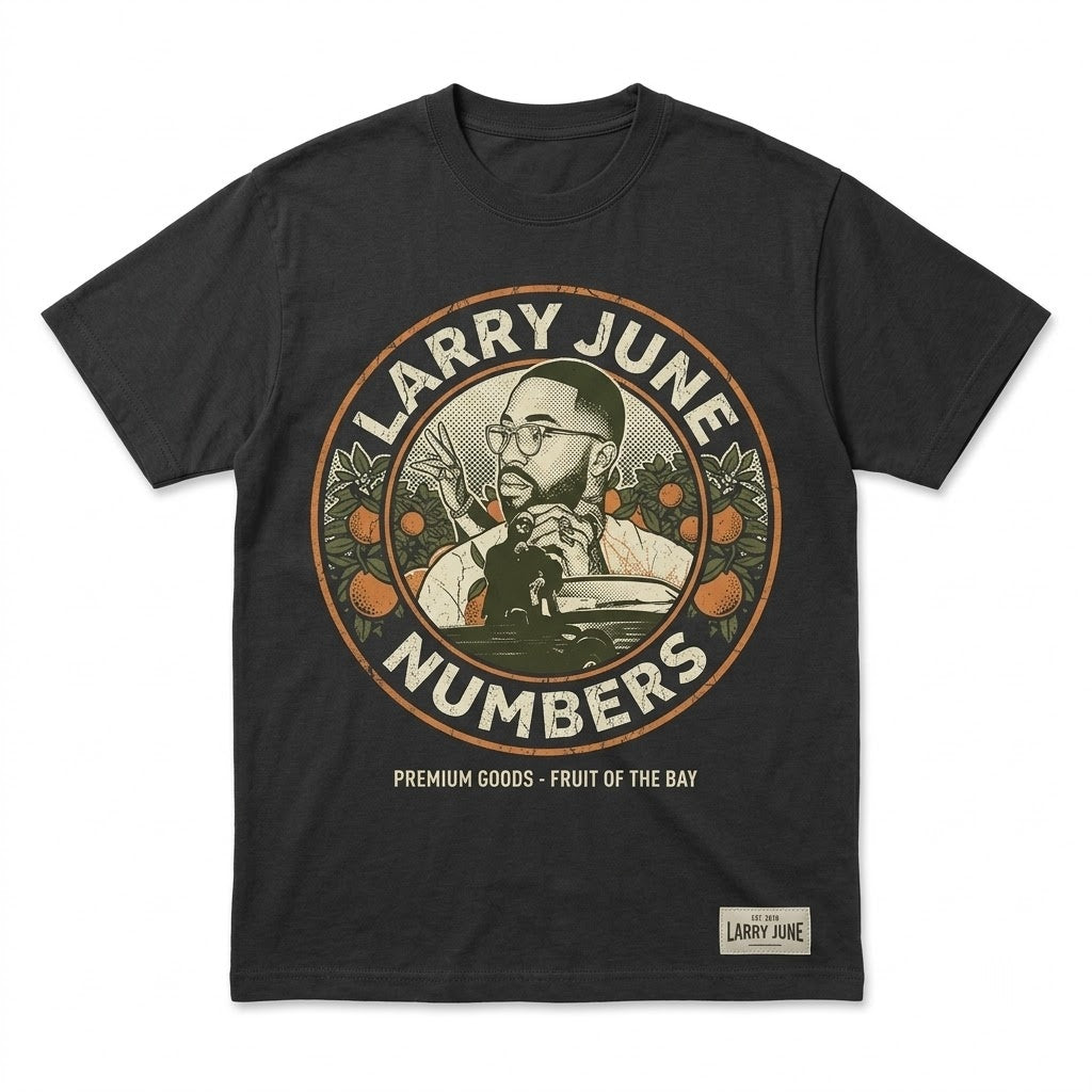 Larry June Vintage Hip Hop Orange Print Unisex TShirt
