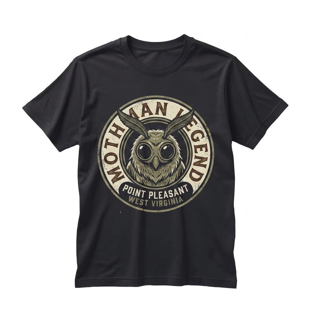 Mothman Cute Cryptid Gift Fantasy Book Lover Retro Cryptozoology Horror Mystical Weirdcore Paranormal Graphic Apparel Unisex