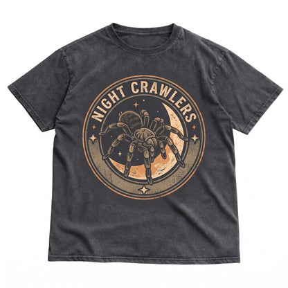 Three Tarantula Moon Funny Spider Graphic Vintage Gothic Arachnid Lover Gift Unisex TShirt