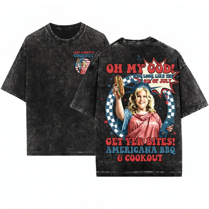 Jennifer Coolidge Oh My God You Look Like The 4th Of July Funny Patriotic Pop Culture Meme Gift Unisex Wash T-Shirt