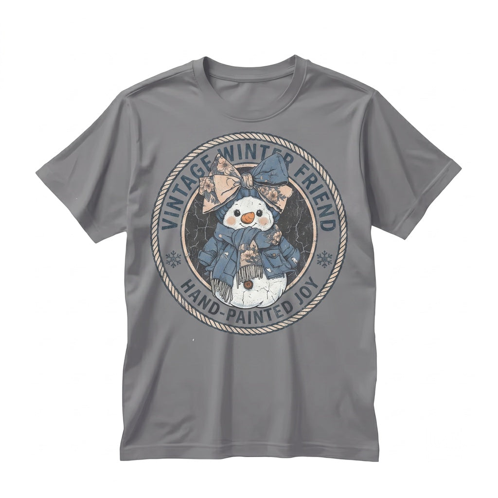 Cute Snow Woman Winter Season Graphic Adorable Cold Weather Apparel Freezing Holiday Unisex TShirt