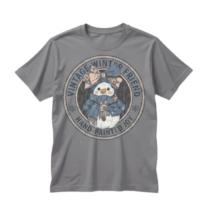 Cute Snow Woman Winter Season Graphic Adorable Cold Weather Apparel Freezing Holiday Unisex TShirt