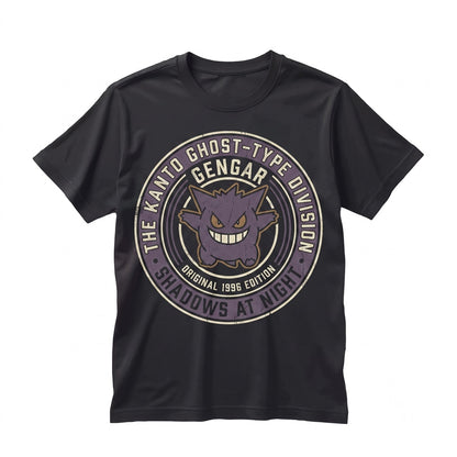 Vintage Wash Anime Ghost Monster Double Sided Graphic Oversized Mineral Garment Dyed Retro Cotton Unisex TShirt