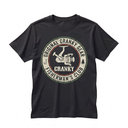 Cranky Funny Fishing Reel Fisherman Gift Ideas for Angler Dad Husband Graphic Unisex TShirt