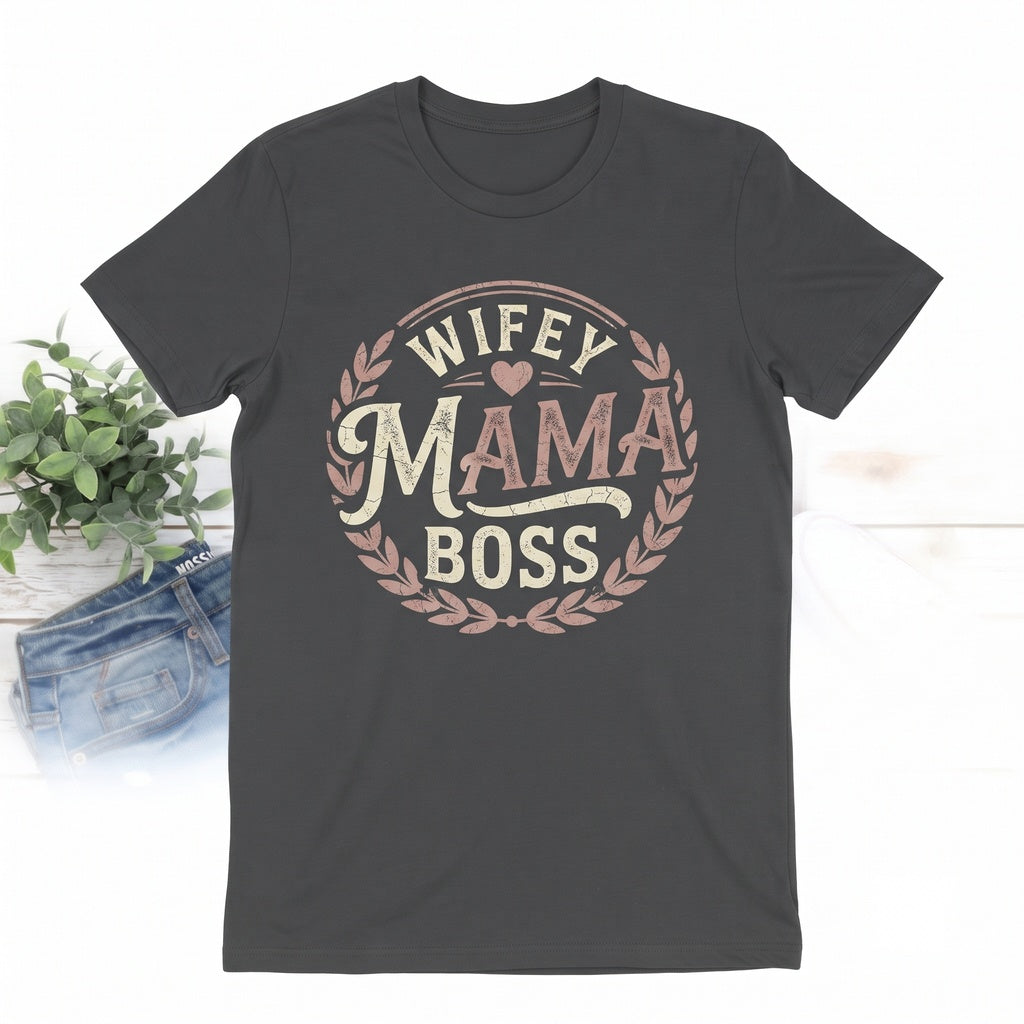 Wifey Mom Leader Graphic Cotton Apparel Mother Gift Casual Top Unisex TShirt