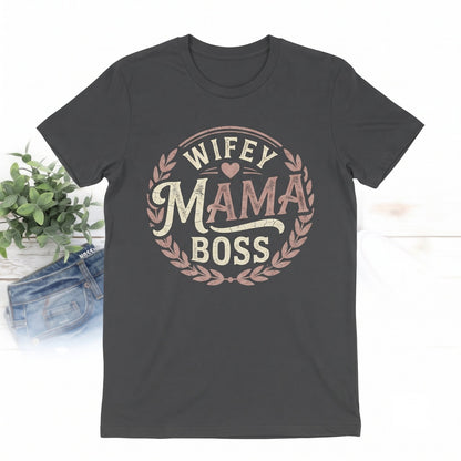 Wifey Mom Leader Graphic Cotton Apparel Mother Gift Casual Top Unisex TShirt