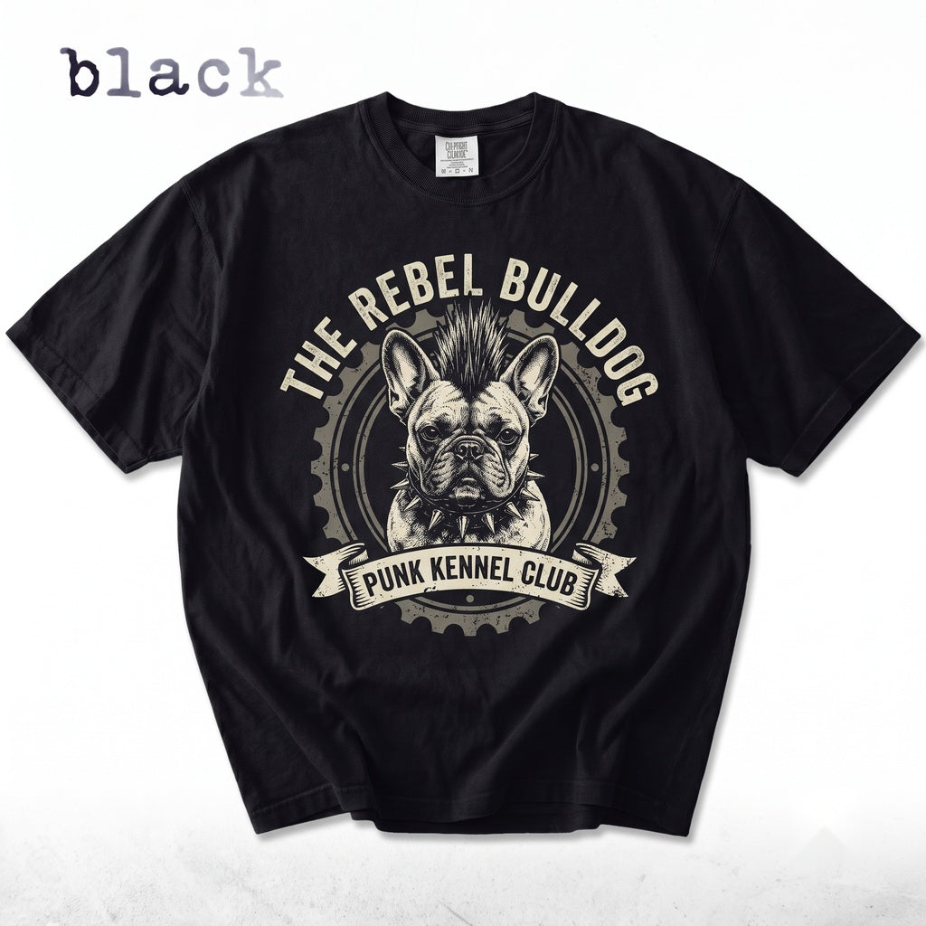 Funny Vintage Punk French Bulldog Mohawk Graphic Gothic Pet Mom Lover Gift Unisex TShirt