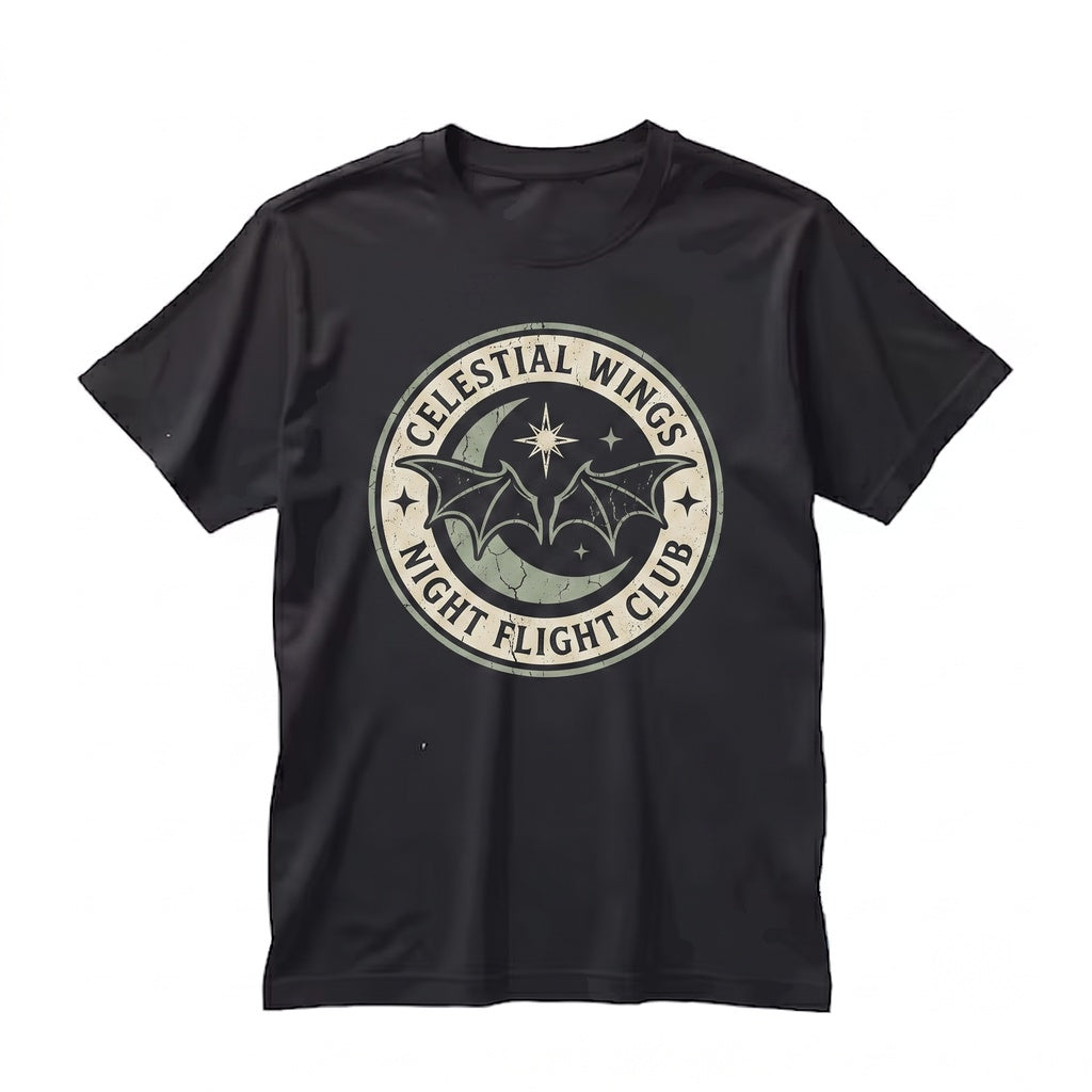 Bat Boys Wings Embroidered Fantasy Romance Book Subtle Fae Merch Reader Gift Unisex TShirt