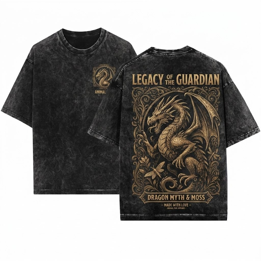 Mythical Medieval Dragon Fantasy Graphic Gothic RPG Gamer Dungeon Master Unisex Wash T-Shirt