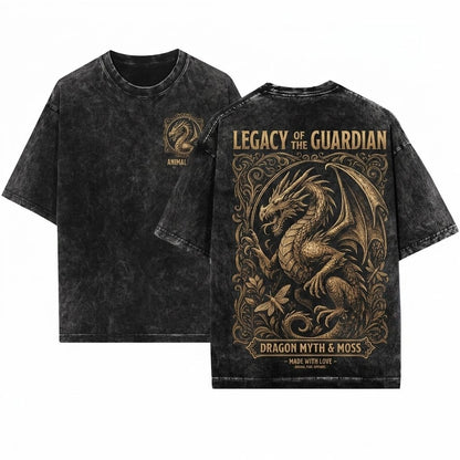 Mythical Medieval Dragon Fantasy Graphic Gothic RPG Gamer Dungeon Master Unisex Wash T-Shirt