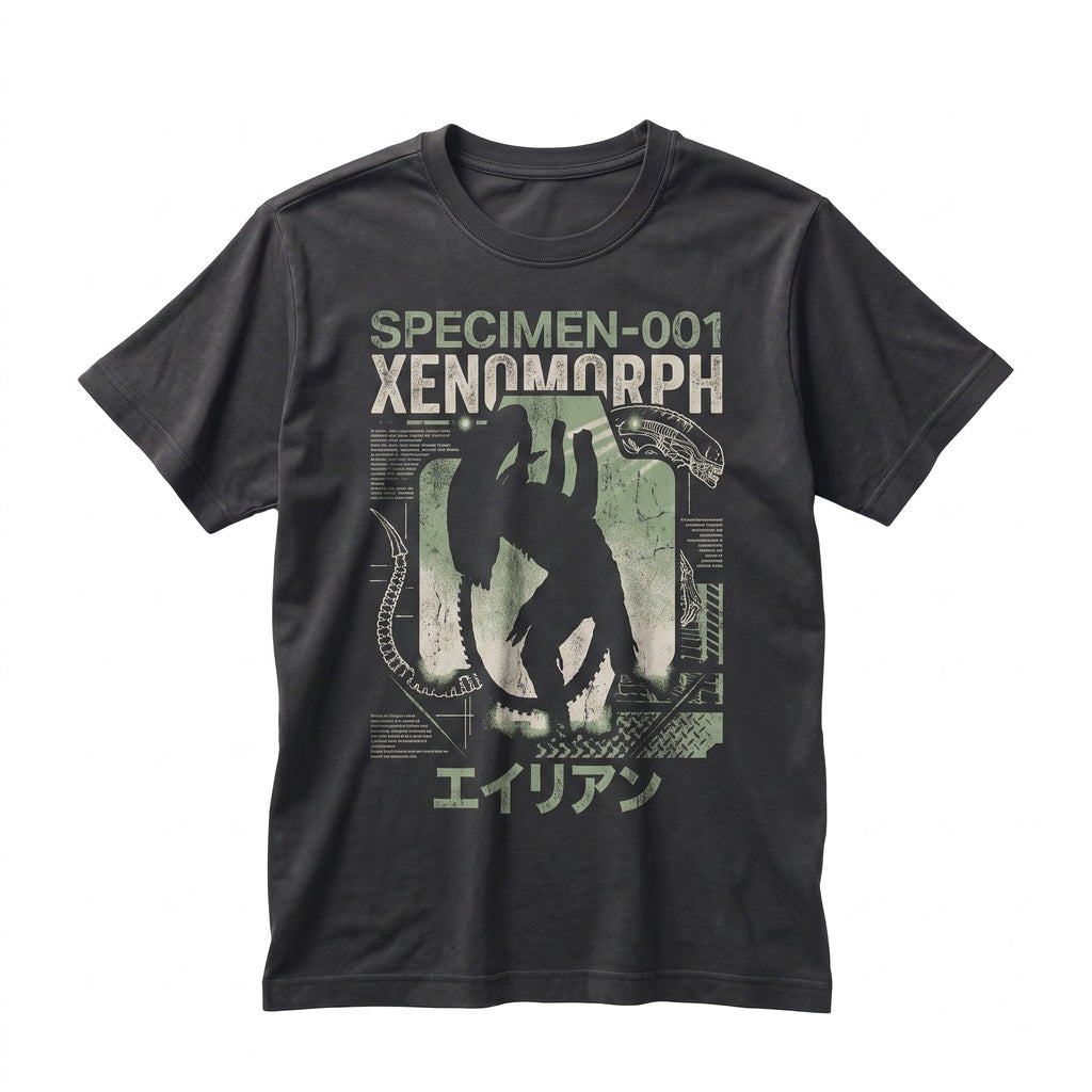 Retro Neon Green Extraterrestrial Creature Cinematic Art Unisex TShirt