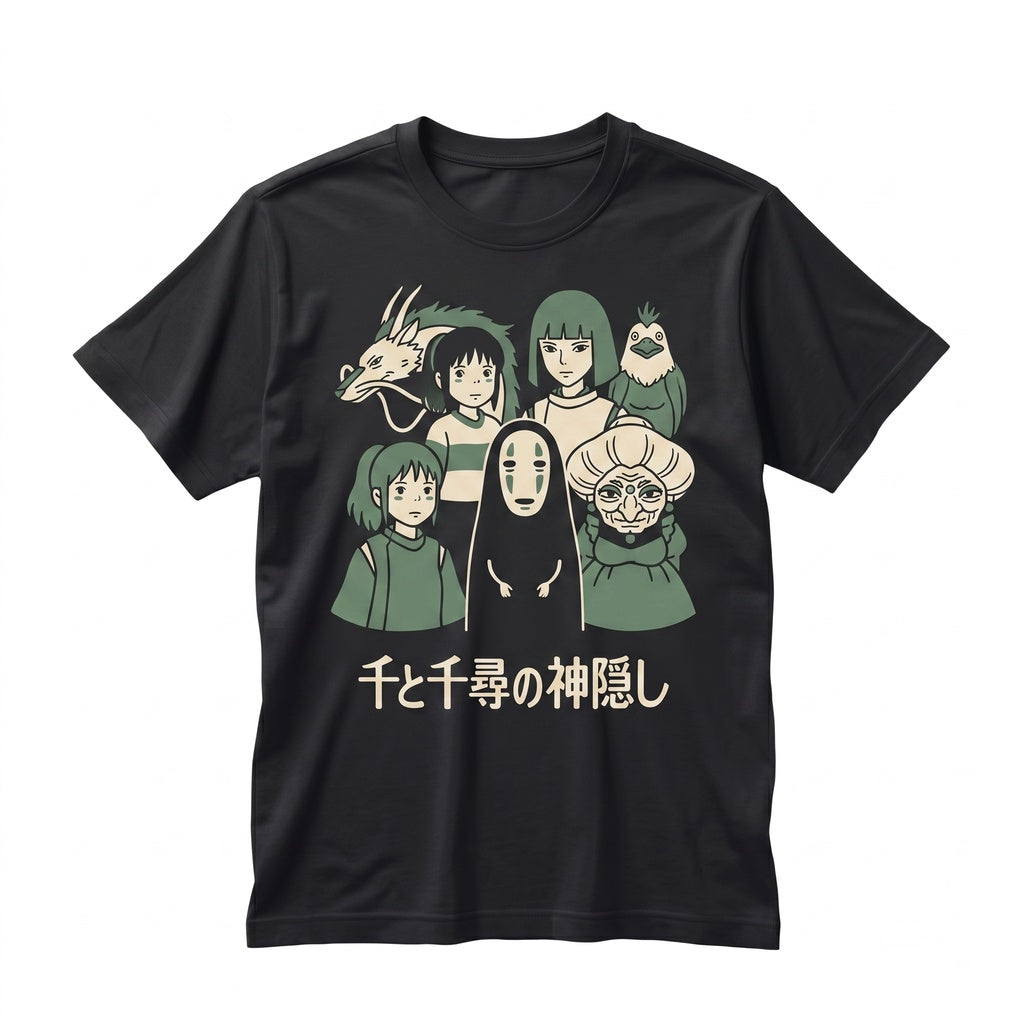 Retro 2001 Anime No Face Haku Japanese Graphic Unisex TShirt