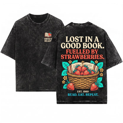 Reading Is My Jam Book Lover Graphic Unisex Wash T-Shirt