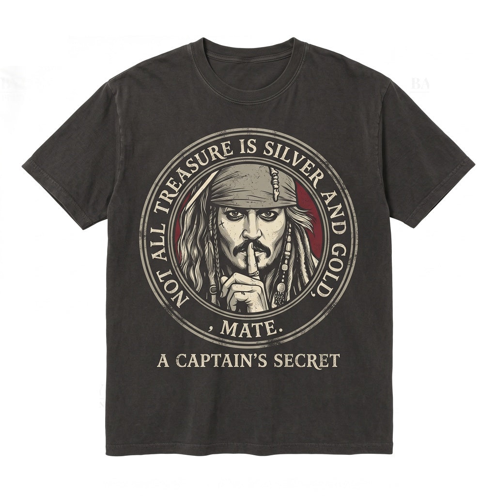 Vintage Pirate Captain Jack Graphic Theme Park Ride Unisex TShirt