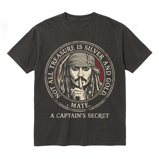 Vintage Pirate Captain Jack Graphic Theme Park Ride Unisex TShirt