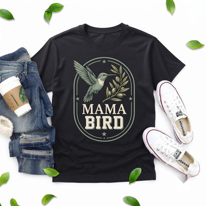 Mama Bird Graphic Top, New Mother Apparel, Cute Pregnancy Announcement Gift, Mothers Day Present, Unisex TShirt