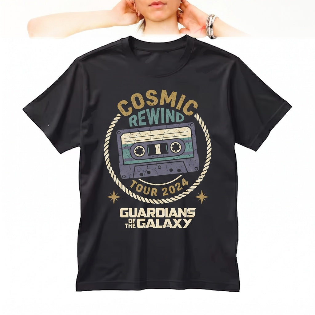 Galactic Protectors Space Coaster Retro Cassette Theme Park Tour Adventure Unisex TShirt