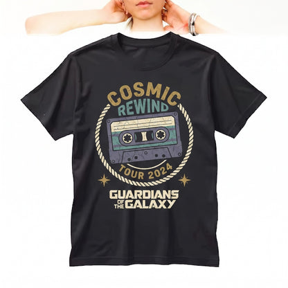 Galactic Protectors Space Coaster Retro Cassette Theme Park Tour Adventure Unisex TShirt