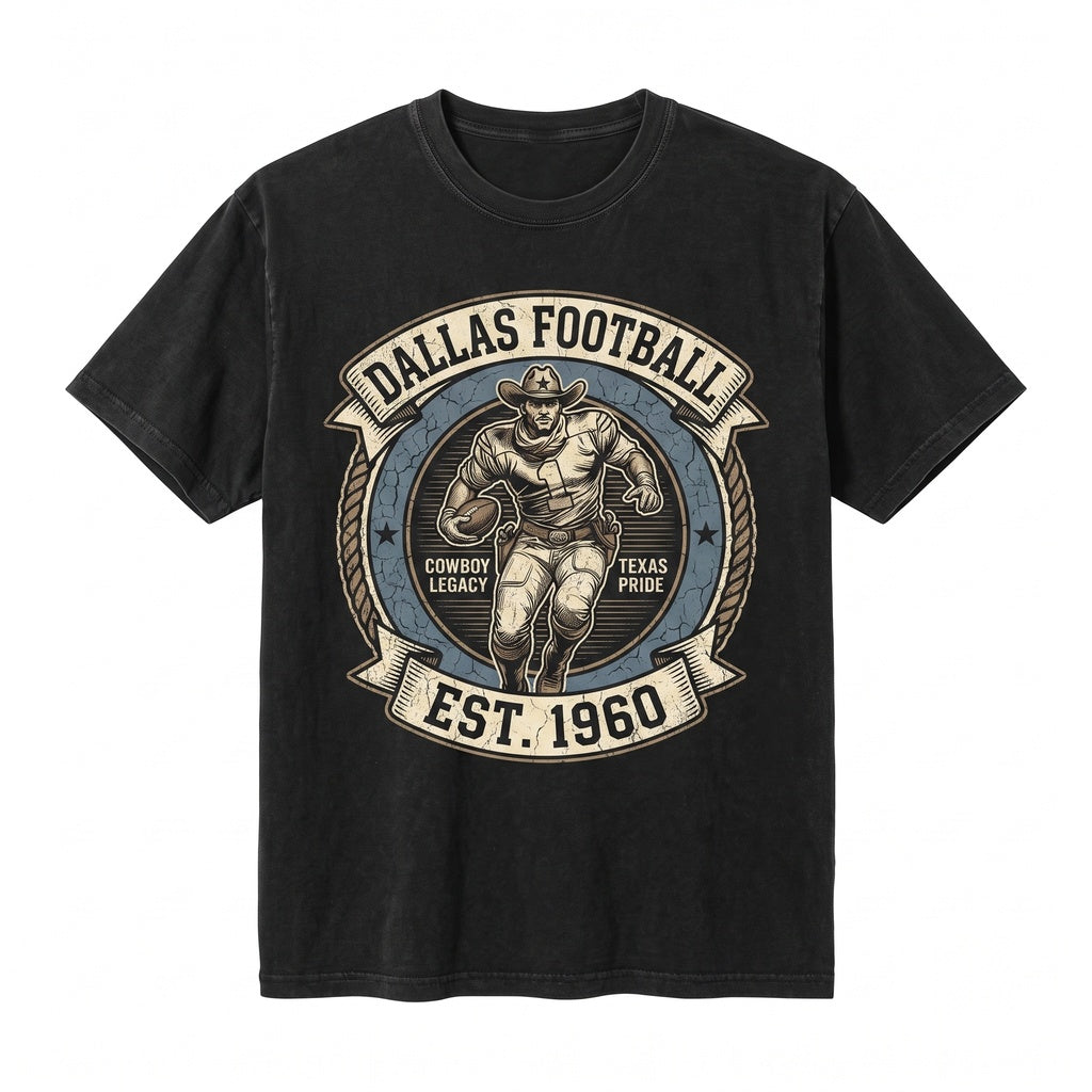 Retro 90s Dallas Football Game Day Vintage Graphic Adult Unisex TShirt