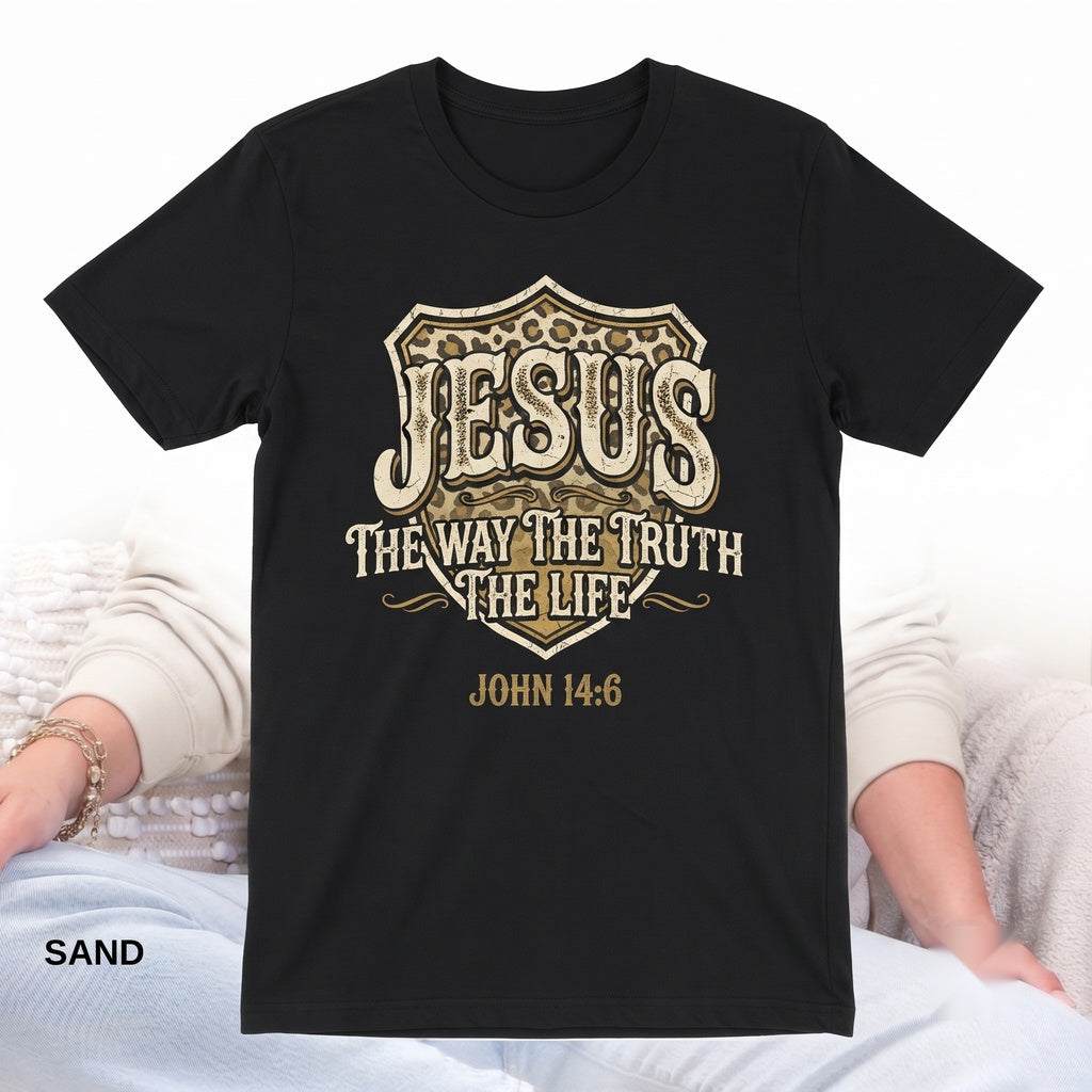 Inspirational Religious Cheetah Leopard Scriptural Praise Divine Grace Unisex TShirt