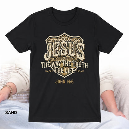 Inspirational Religious Cheetah Leopard Scriptural Praise Divine Grace Unisex TShirt