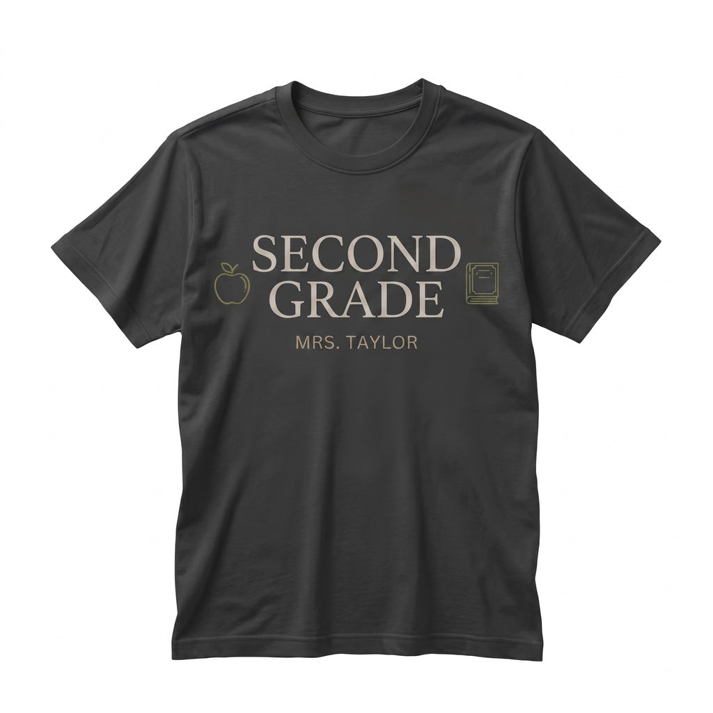 Custom 2nd Grade Teacher First Day Back To School Colorful Cute Group Matching Outfit Unisex TShirt