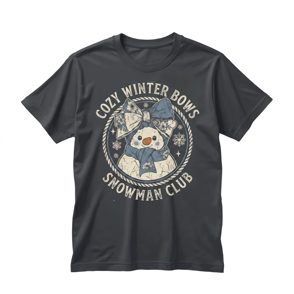 Cute Snow Woman Winter Season Graphic Adorable Cold Weather Apparel Freezing Holiday Unisex TShirt