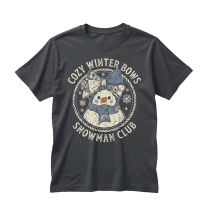 Cute Snow Woman Winter Season Graphic Adorable Cold Weather Apparel Freezing Holiday Unisex TShirt