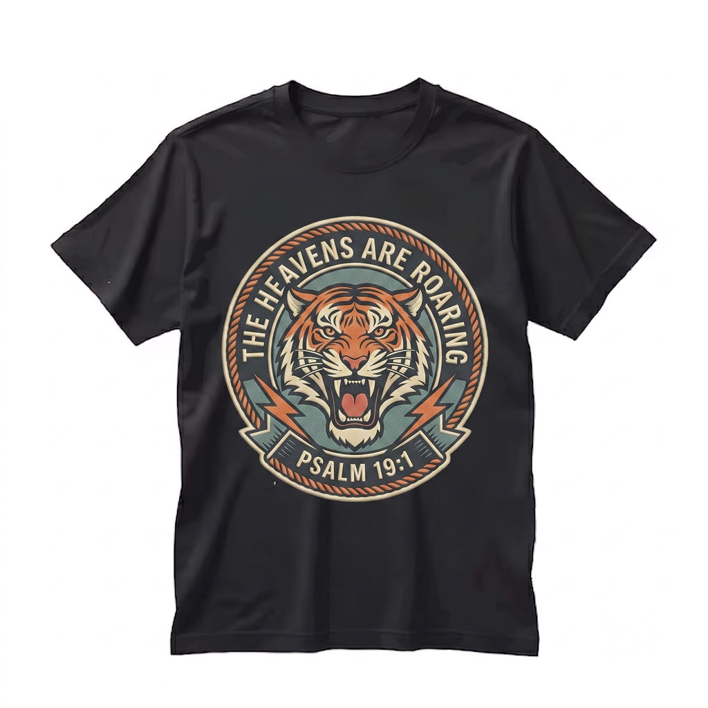 The Heavens Are Roaring Psalm 191 Christian Faith Religious Bible Verse Graphic Jesus Worship Gift Apparel Unisex TShirt