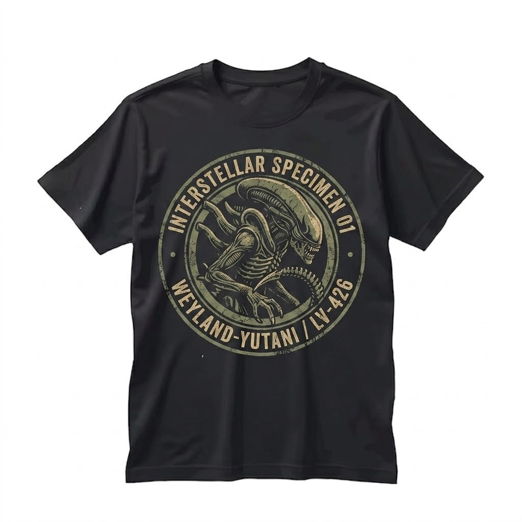 Vintage 1980s Sci-Fi Horror Extraterrestrial Monster Graphic Print Unisex TShirt